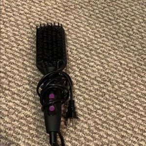 Hair brush straightener